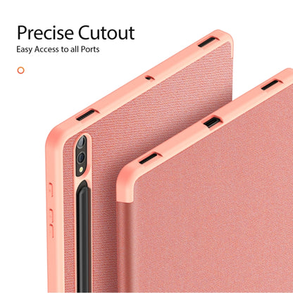 For Samsung Galaxy Tab S10+ DUX DUCIS Domo Series Magnetic Flip Leather Tablet Case(Pink) - Tab S10+ Cases by DUX DUCIS | Online Shopping South Africa | PMC Jewellery | Buy Now Pay Later Mobicred