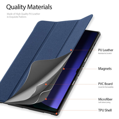 For Samsung Galaxy Tab S10 Ultra DUX DUCIS Domo Series Magnetic Flip Leather Tablet Case(Blue) - Other Galaxy Tab PC by DUX DUCIS | Online Shopping South Africa | PMC Jewellery | Buy Now Pay Later Mobicred