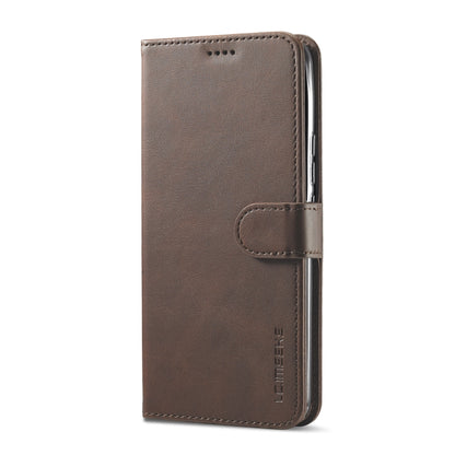 For Realme C33 2022 / C33 2023 LC.IMEEKE Calf Texture Horizontal Flip Leather Case(Brown) - Realme Cases by LC.IMEEKE | Online Shopping South Africa | PMC Jewellery | Buy Now Pay Later Mobicred