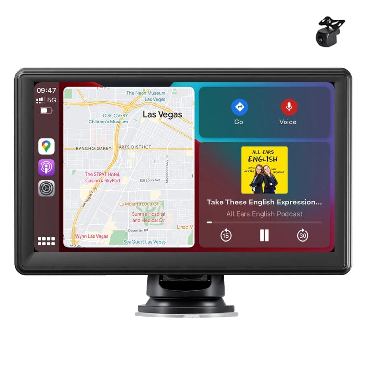 X70-1 Car 7 inch IPS Portable Smart Screen Wireless Screen Projection Carplay Android Auto, with Reversing Camera(Black) - Car Monitor by PMC Jewellery | Online Shopping South Africa | PMC Jewellery | Buy Now Pay Later Mobicred