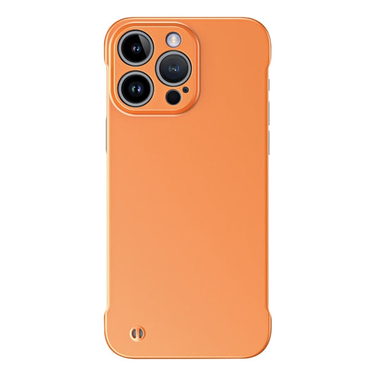 For iPhone 15 Pro Max Frameless Metallic Paint Hybrid PC Phone Case(Orange) - iPhone 15 Pro Max Cases by PMC Jewellery | Online Shopping South Africa | PMC Jewellery | Buy Now Pay Later Mobicred