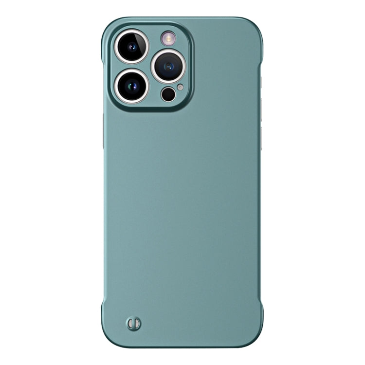 For iPhone 14 Pro Frameless Metallic Paint Hybrid PC Phone Case(Green) - iPhone 14 Pro Cases by PMC Jewellery | Online Shopping South Africa | PMC Jewellery | Buy Now Pay Later Mobicred