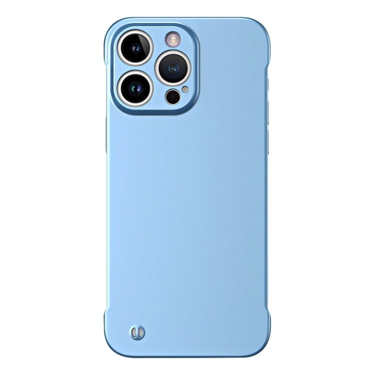 For iPhone 12 Pro Max Frameless Metallic Paint Hybrid PC Phone Case(Sierra Blue) - iPhone 12 Pro Max Cases by PMC Jewellery | Online Shopping South Africa | PMC Jewellery | Buy Now Pay Later Mobicred