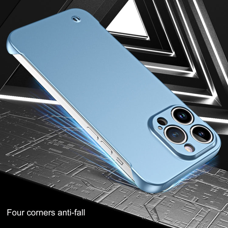 For iPhone 15 Pro Frameless Metallic Paint Hybrid PC Phone Case(Sierra Blue) - iPhone 15 Pro Cases by PMC Jewellery | Online Shopping South Africa | PMC Jewellery | Buy Now Pay Later Mobicred