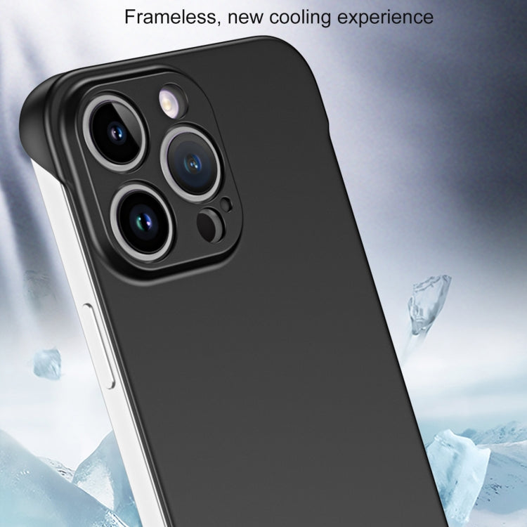 For iPhone 11 Pro Frameless Metallic Paint Hybrid PC Phone Case(Matte Black) - iPhone 11 Pro Cases by PMC Jewellery | Online Shopping South Africa | PMC Jewellery | Buy Now Pay Later Mobicred