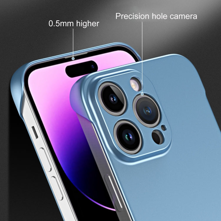 For iPhone 15 Pro Frameless Metallic Paint Hybrid PC Phone Case(Sierra Blue) - iPhone 15 Pro Cases by PMC Jewellery | Online Shopping South Africa | PMC Jewellery | Buy Now Pay Later Mobicred