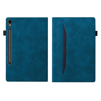 For Samsung Galaxy Tab S9 FE Splicing Shockproof Leather Tablet Case(Blue) - Galaxy Tab S9 FE by PMC Jewellery | Online Shopping South Africa | PMC Jewellery | Buy Now Pay Later Mobicred