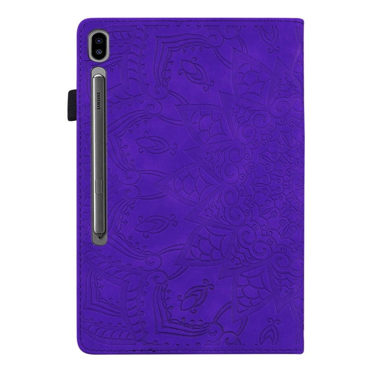 For Samsung Galaxy Tab S9 FE+ Calf Texture Embossed Leather Tablet Case(Purple) - Galaxy Tab S9 FE+ by PMC Jewellery | Online Shopping South Africa | PMC Jewellery | Buy Now Pay Later Mobicred