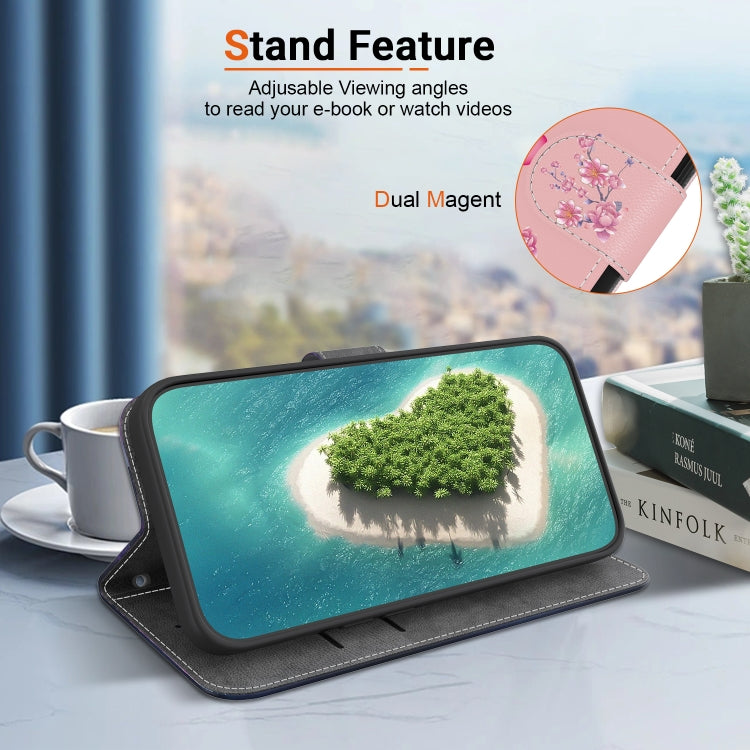 For Google Pixel 9 Pro Crystal Texture Colored Drawing Leather Phone Case(Cherry Blossoms) - Google Cases by PMC TechLife | Online Shopping South Africa | PMC TechLife | Buy Now Pay Later Mobicred