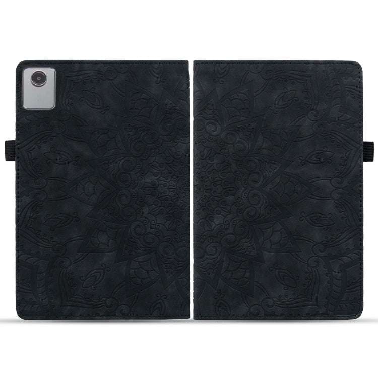 For Lenovo Tab M11 / Xiaoxin Pad 11 2024 Calf Texture Embossed Leather Tablet Case(Black) - Lenovo by PMC Jewellery | Online Shopping South Africa | PMC Jewellery | Buy Now Pay Later Mobicred