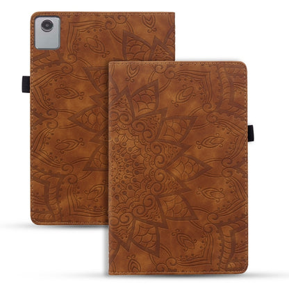 For Lenovo Tab M11 / Xiaoxin Pad 11 2024 Calf Texture Embossed Leather Tablet Case(Brown) - Lenovo by PMC Jewellery | Online Shopping South Africa | PMC Jewellery | Buy Now Pay Later Mobicred