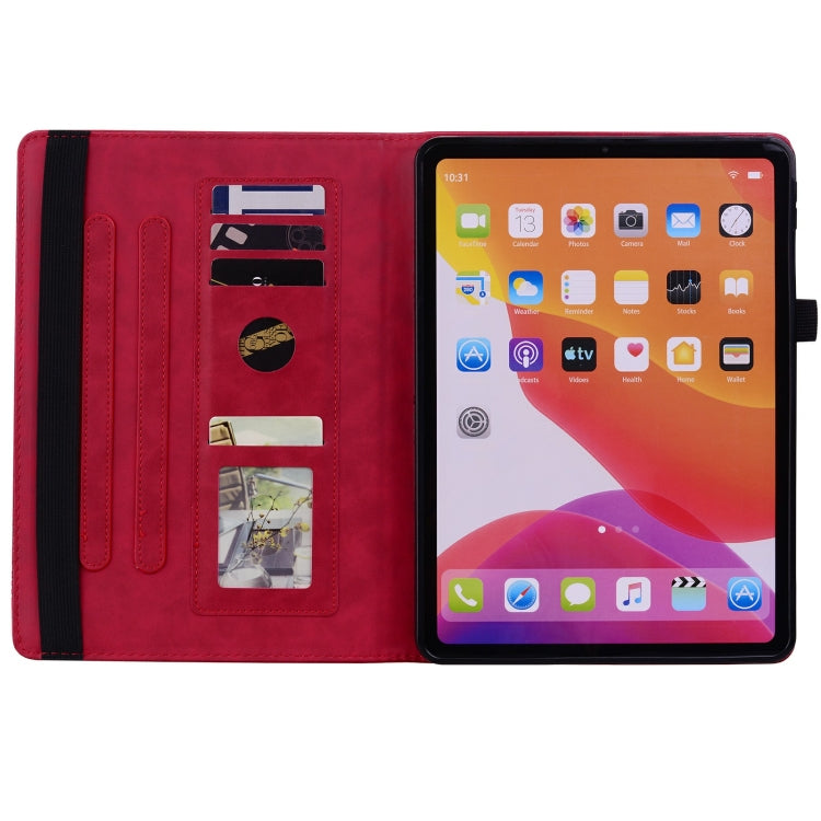 For Lenovo Tab M11 / Xiaoxin Pad 11 2024 Calf Texture Embossed Leather Tablet Case(Red) - Lenovo by PMC Jewellery | Online Shopping South Africa | PMC Jewellery | Buy Now Pay Later Mobicred