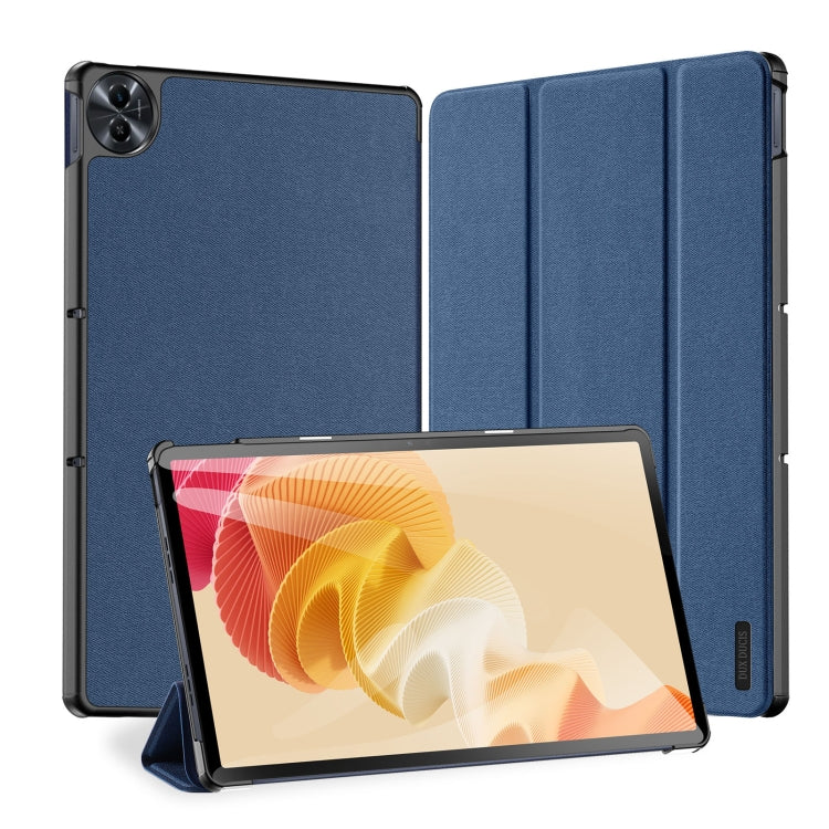 For Realme Pad 2 11.5 DUX DUCIS Domo Series Magnetic Flip Leather Tablet Case(Blue) - Realme by DUX DUCIS | Online Shopping South Africa | PMC Jewellery | Buy Now Pay Later Mobicred