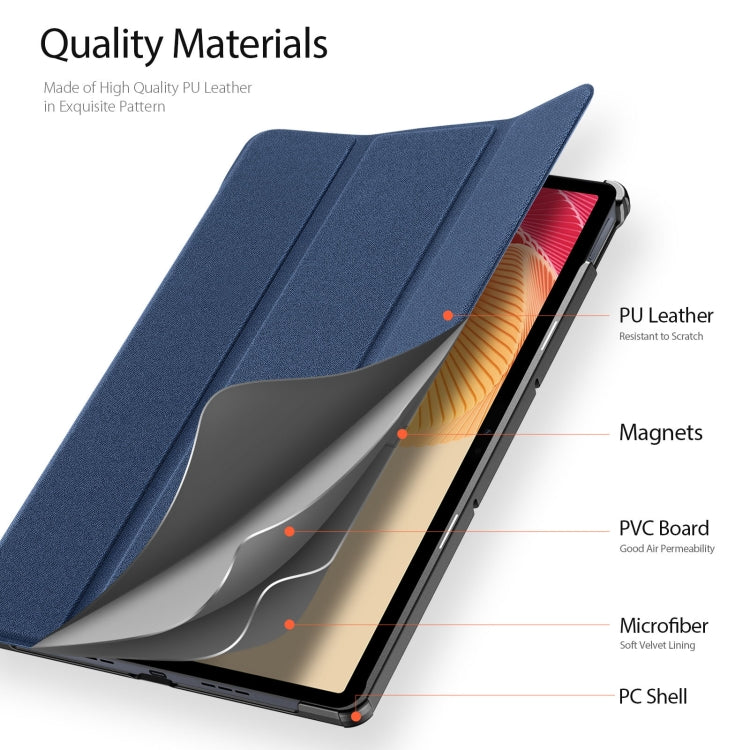 For Realme Pad 2 11.5 DUX DUCIS Domo Series Magnetic Flip Leather Tablet Case(Blue) - Realme by DUX DUCIS | Online Shopping South Africa | PMC Jewellery | Buy Now Pay Later Mobicred