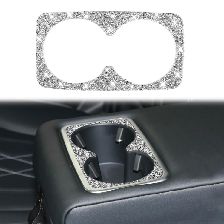 For Ford Mustang Mach E 2021 Car Rear Seat Cup Holder Frame Diamond Decorative Sticker - Car Interior Mouldings by PMC Jewellery | Online Shopping South Africa | PMC Jewellery | Buy Now Pay Later Mobicred