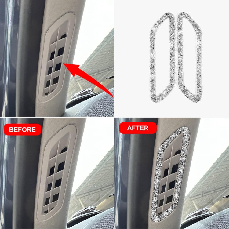 For Ford Mustang Mach E 2021 Car Door Pillar Air Outlet Diamond Decorative Sticker - Car Interior Mouldings by PMC Jewellery | Online Shopping South Africa | PMC Jewellery | Buy Now Pay Later Mobicred