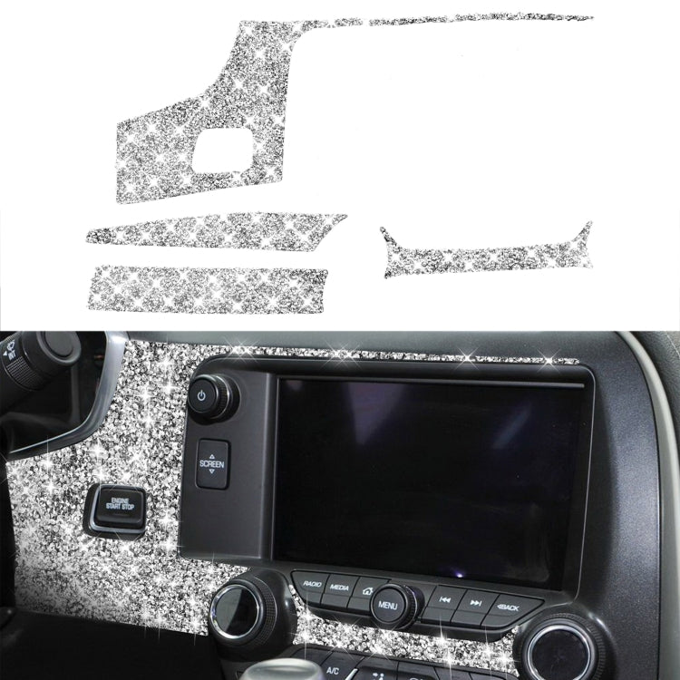 For Chevrolet Corvette C7 2014-2019 4 in 1 Car Central Control Panel Diamond Decorative Sticker, Left Drive - Car Interior Mouldings by PMC Jewellery | Online Shopping South Africa | PMC Jewellery | Buy Now Pay Later Mobicred