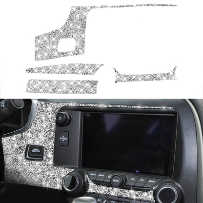 For Chevrolet Corvette C7 2014-2019 4 in 1 Car Central Control Panel Diamond Decorative Sticker, Left Drive - Car Interior Mouldings by PMC Jewellery | Online Shopping South Africa | PMC Jewellery | Buy Now Pay Later Mobicred