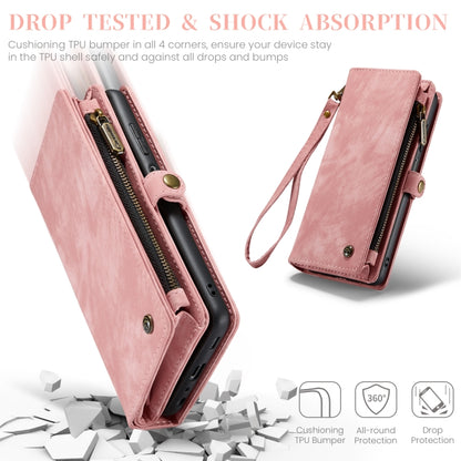 For Samsung Galaxy A15 5G CaseMe 008 Multifunctional Zipper Wallet Leather Phone Case with Lanyard(Pink) - Galaxy Phone Cases by CaseMe | Online Shopping South Africa | PMC Jewellery | Buy Now Pay Later Mobicred