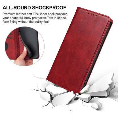 For vivo S18 Pro Magnetic Closure Leather Phone Case(Red) - S18 Pro Cases by PMC Jewellery | Online Shopping South Africa | PMC Jewellery | Buy Now Pay Later Mobicred