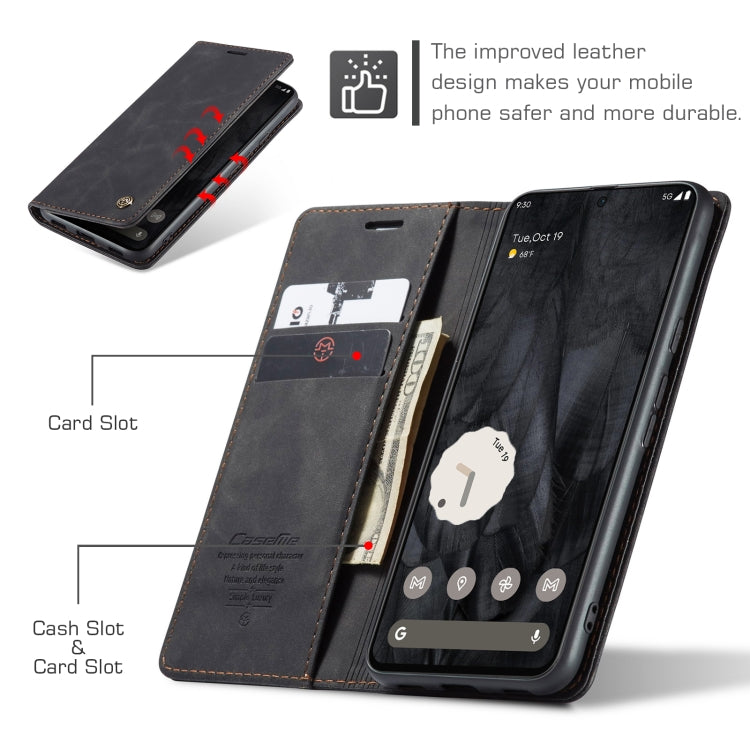 For Google Pixel 8 Pro CaseMe 013 Multifunctional Horizontal Flip Leather Phone Case(Black) - Google Cases by CaseMe | Online Shopping South Africa | PMC Jewellery | Buy Now Pay Later Mobicred