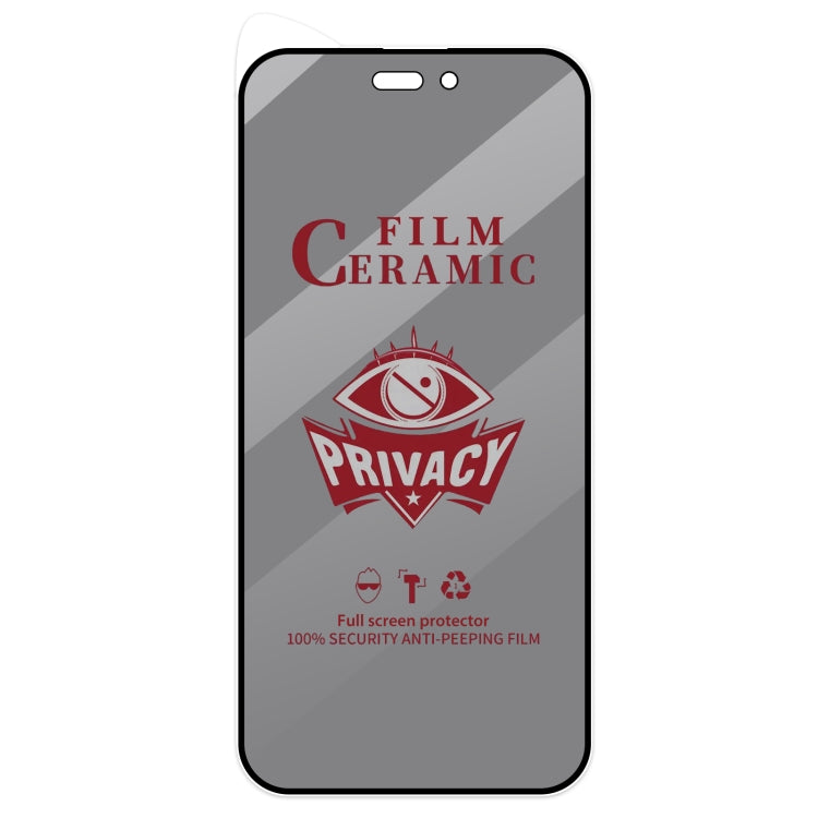 For iPhone 15 Full Coverage HD Privacy Ceramic Film - iPhone 15 Tempered Glass by PMC Jewellery | Online Shopping South Africa | PMC Jewellery