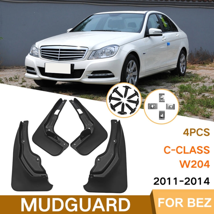 For Mercedes-Benz C-Class W205 2011-2014 4pcs/Set Car Auto Soft Plastic Splash Flaps Fender Guard - Mudguards by PMC Jewellery | Online Shopping South Africa | PMC Jewellery | Buy Now Pay Later Mobicred