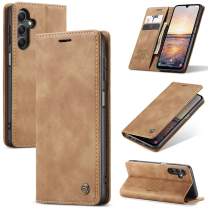 For Samsung Galaxy A25 5G CaseMe 013 Multifunctional Horizontal Flip Leather Phone Case(Brown) - Galaxy Phone Cases by CaseMe | Online Shopping South Africa | PMC Jewellery | Buy Now Pay Later Mobicred