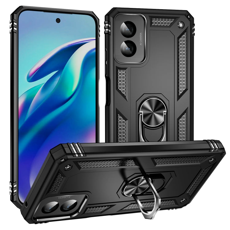 For Motorola Moto G Power 5G 2024 Shockproof TPU + PC Phone Case with Holder(Black) - Motorola Cases by PMC Jewellery | Online Shopping South Africa | PMC Jewellery | Buy Now Pay Later Mobicred