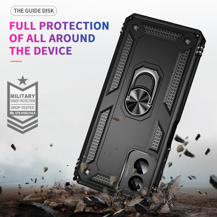 For Motorola Moto G Power 5G 2024 Shockproof TPU + PC Phone Case with Holder(Black) - Motorola Cases by PMC Jewellery | Online Shopping South Africa | PMC Jewellery | Buy Now Pay Later Mobicred