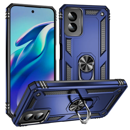 For Motorola Moto G Power 5G 2024 Shockproof TPU + PC Phone Case with Holder(Blue) - Motorola Cases by PMC Jewellery | Online Shopping South Africa | PMC Jewellery | Buy Now Pay Later Mobicred