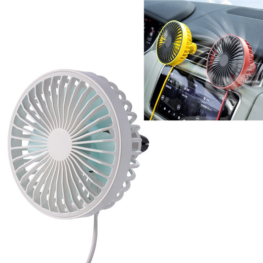 F829 Portable Car Air Outlet Electric Cooling Fan with LED Light(White) - Heating & Fans by PMC Jewellery | Online Shopping South Africa | PMC Jewellery | Buy Now Pay Later Mobicred