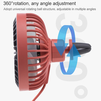 F829 Portable Car Air Outlet Electric Cooling Fan with LED Light(Yellow) - Heating & Fans by PMC Jewellery | Online Shopping South Africa | PMC Jewellery | Buy Now Pay Later Mobicred