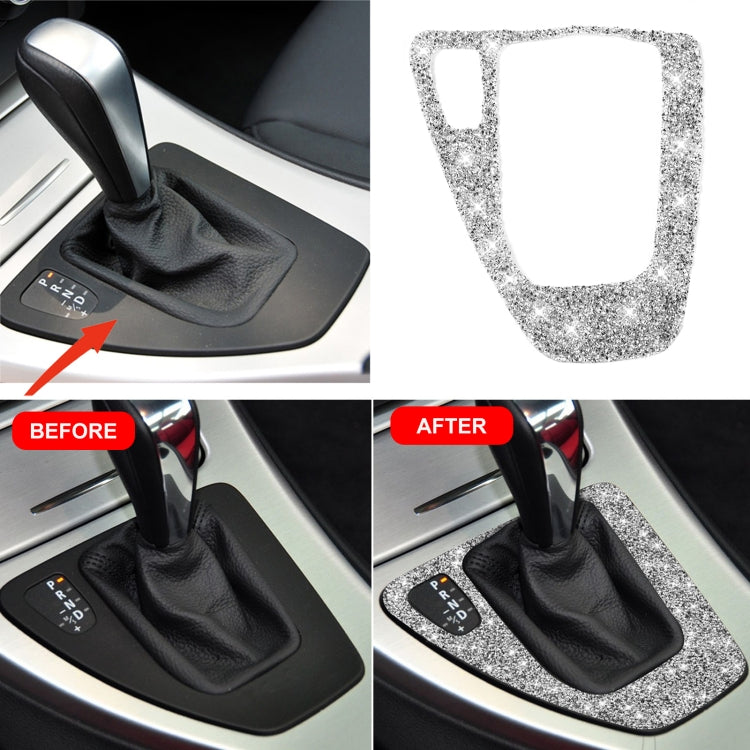 For BMW 3 Series E90 / E92 2005-2012 Car Gear Panel Diamond Decorative Sticker, Left Drive - Car Interior Mouldings by PMC Jewellery | Online Shopping South Africa | PMC Jewellery | Buy Now Pay Later Mobicred