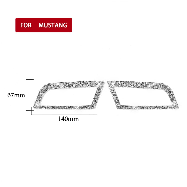 For Ford Mustang 2015-2020 Car Side Air Outlet Diamond Decoration Sticker, Left and Right Drive - Car Interior Mouldings by PMC Jewellery | Online Shopping South Africa | PMC Jewellery | Buy Now Pay Later Mobicred