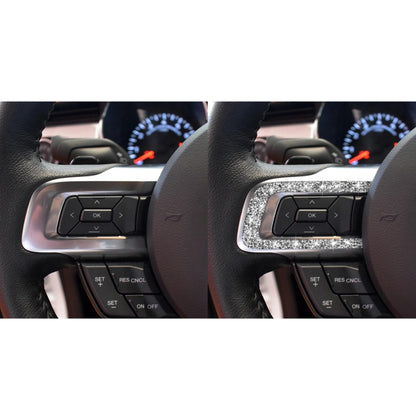 For Ford Mustang 2015-2020 Car Steering Wheel Key Frame Diamond Decoration Sticker, Left and Right Drive - Car Interior Mouldings by PMC Jewellery | Online Shopping South Africa | PMC Jewellery | Buy Now Pay Later Mobicred