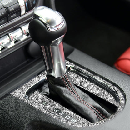 For Ford Mustang 2015-2020 3pcs Car Gear Shift Outer Ring Diamond Decoration Sticker, Left Drive - Car Interior Mouldings by PMC Jewellery | Online Shopping South Africa | PMC Jewellery | Buy Now Pay Later Mobicred