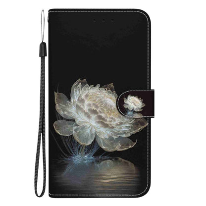 For Motorola Edge 2024 Crystal Texture Colored Drawing Leather Phone Case(Crystal Peony) - Motorola Cases by PMC Jewellery | Online Shopping South Africa | PMC Jewellery | Buy Now Pay Later Mobicred