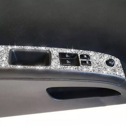 For Nissan 350Z 2003-2009 2pcs Car Glass Lift Diamond Decorative Sticker, Left Drive - Car Interior Mouldings by PMC Jewellery | Online Shopping South Africa | PMC Jewellery | Buy Now Pay Later Mobicred