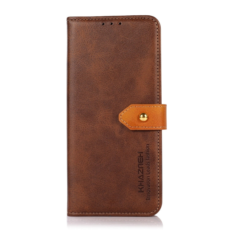 For Google Pixel 9 Pro KHAZNEH Dual-color Cowhide Texture Flip Leather Phone Case(Brown) - Google Cases by PMC Jewellery | Online Shopping South Africa | PMC Jewellery | Buy Now Pay Later Mobicred