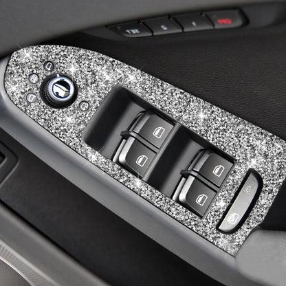 For Audi A4 / A5 / Q5 Car Door Lift Control Panel Diamond Decoration Sticker, Right Drive High Configured - Car Interior Mouldings by PMC Jewellery | Online Shopping South Africa | PMC Jewellery | Buy Now Pay Later Mobicred