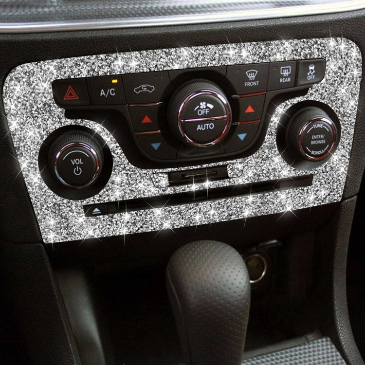 For Dodge Charger 2011-2014 Car AC Control CD Panel Diamond Decorative Sticker, Left-hand Drive - Car Interior Mouldings by PMC Jewellery | Online Shopping South Africa | PMC Jewellery | Buy Now Pay Later Mobicred