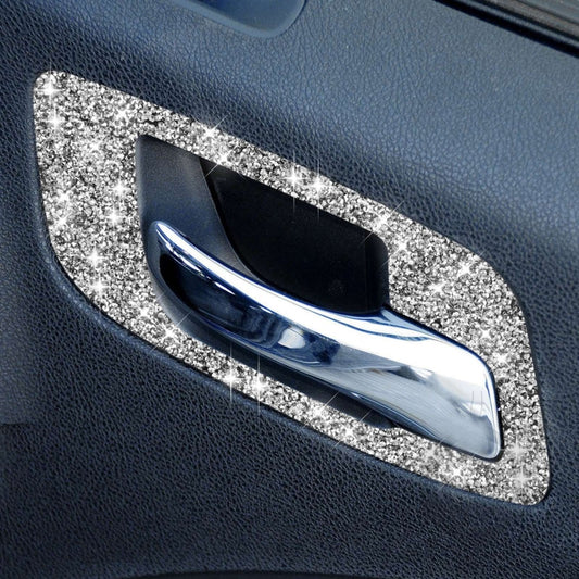 For Dodge Charger 2011-2014 Car Door Handle B Diamond Decorative Sticker, Left-hand Drive - Car Interior Mouldings by PMC Jewellery | Online Shopping South Africa | PMC Jewellery | Buy Now Pay Later Mobicred