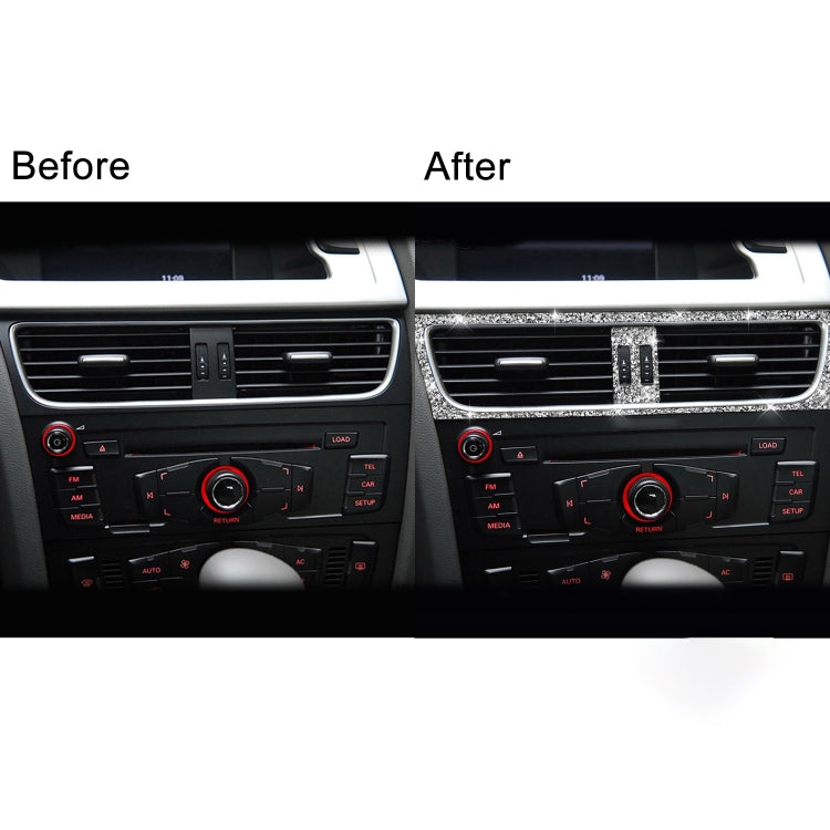 For Audi A4 / A5 / Q5 2pcs Car Air Conditioner Outlet Diamond Decoration Sticker, Left Drive - Car Interior Mouldings by PMC Jewellery | Online Shopping South Africa | PMC Jewellery | Buy Now Pay Later Mobicred