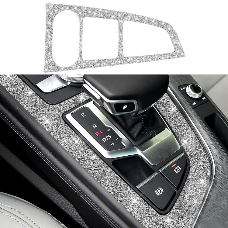 For Audi A4L / A5 2017-2019 Car Large Gear Panel Diamond Decoration Sticker, Left Drive - Car Interior Mouldings by PMC Jewellery | Online Shopping South Africa | PMC Jewellery | Buy Now Pay Later Mobicred