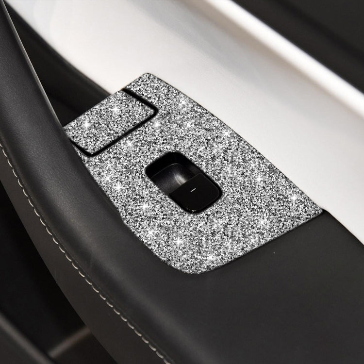 For Tesla Model 3 Car Window Raising Button Diamond Sticker, Right Drive - Car Interior Mouldings by PMC Jewellery | Online Shopping South Africa | PMC Jewellery | Buy Now Pay Later Mobicred