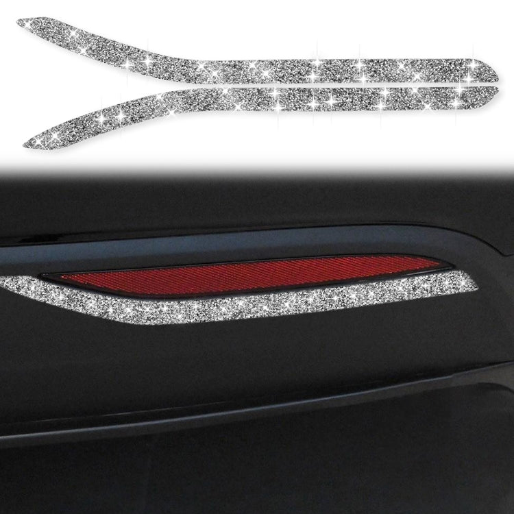 For Tesla Model X Car Rear Fog Lamp Diamond Sticker,Left and Right Drive Universal - Car Interior Mouldings by PMC Jewellery | Online Shopping South Africa | PMC Jewellery | Buy Now Pay Later Mobicred