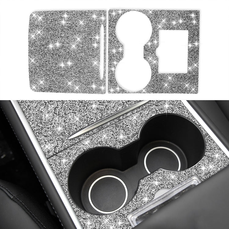 For Tesla Model 3 Car Center Control Panel with Hole Diamond Sticker,Left and Right Drive Universal - Car Interior Mouldings by PMC Jewellery | Online Shopping South Africa | PMC Jewellery | Buy Now Pay Later Mobicred