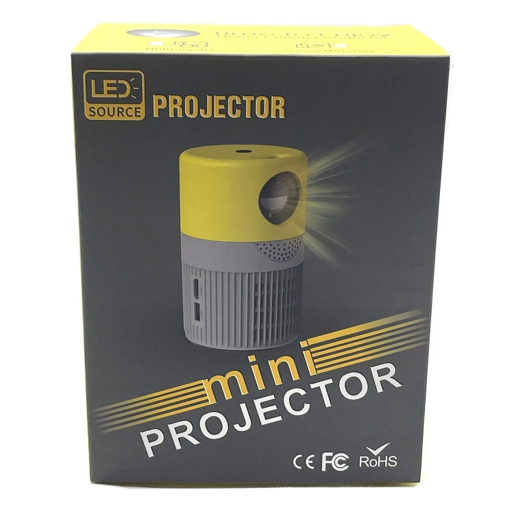 T400 3000 Lumens LED Mini Projector Support Wifi Screen Mirroring, Plug Type:US Plug(Grey Yellow) - Mini Projector by PMC Jewellery | Online Shopping South Africa | PMC Jewellery | Buy Now Pay Later Mobicred