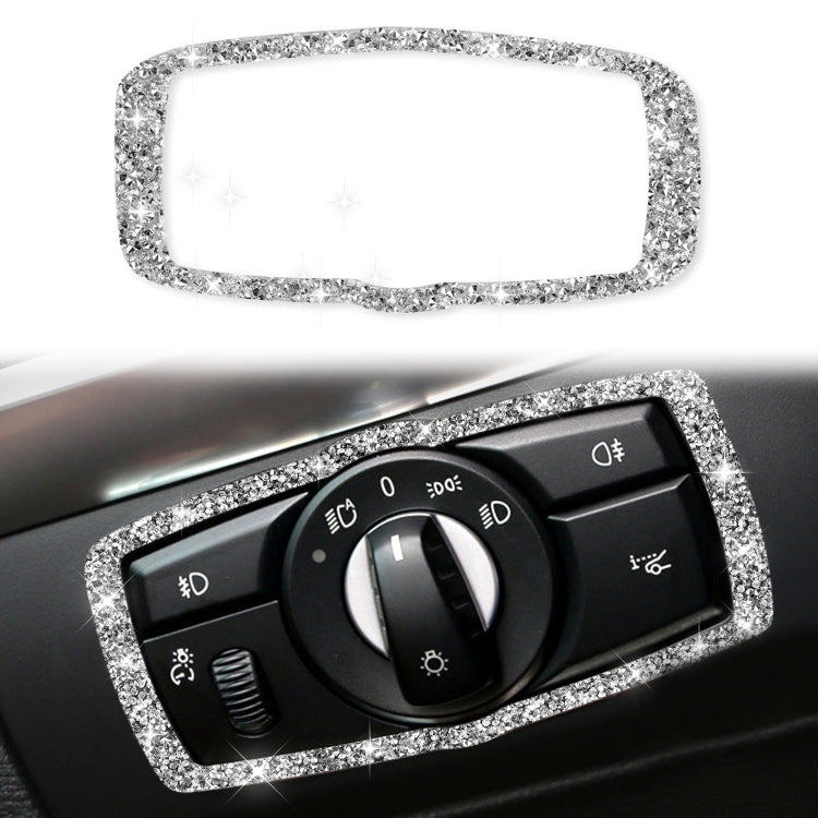 For BMW X5 E70 / X6 E71 2008-2013 Car Headlight Switch Frame Diamond Decoration Sticker, Left and Right Drive - Car Interior Mouldings by PMC Jewellery | Online Shopping South Africa | PMC Jewellery | Buy Now Pay Later Mobicred